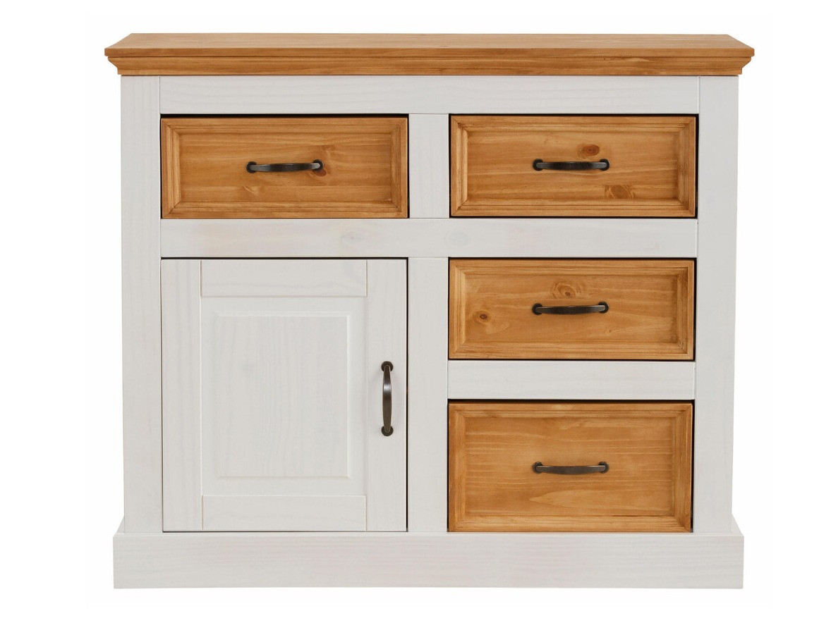 Cómoda Tolelio 100 (Blanco + Pino)