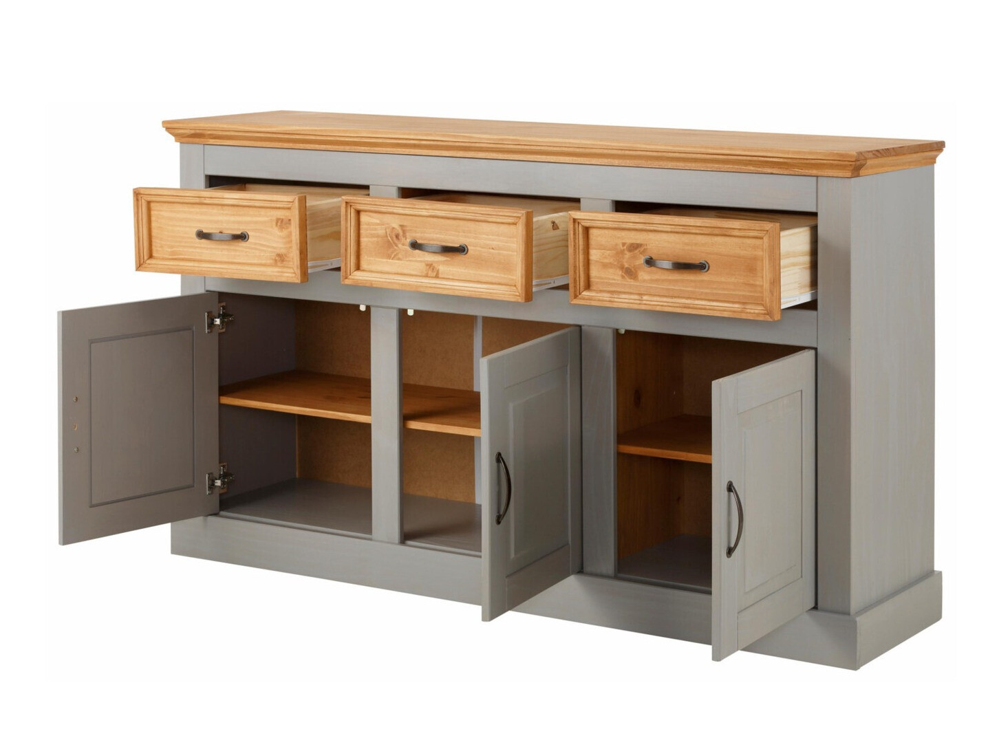 Cómoda Tolelio 101 (Gris + Pino)