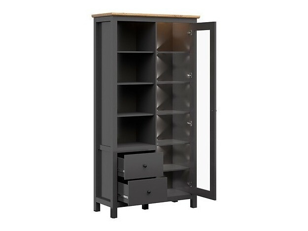 Conjunto de salón Sordoro 125 (Grafito + Roble Artisan)