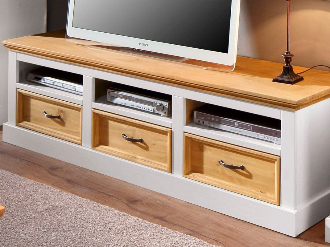 Mueble TV Tolelio 102 (Blanco + Pino)