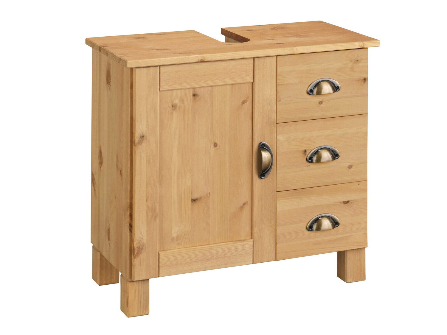 Armario de baño de pie para lavabo Serelbu 101 (Pino)