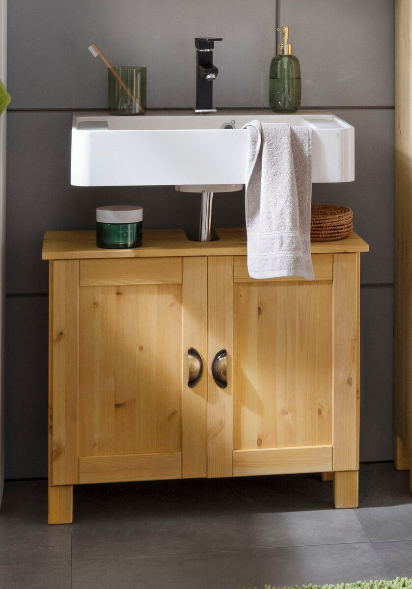 Armario de baño de pie para lavabo Serelbu 103 (Pino)