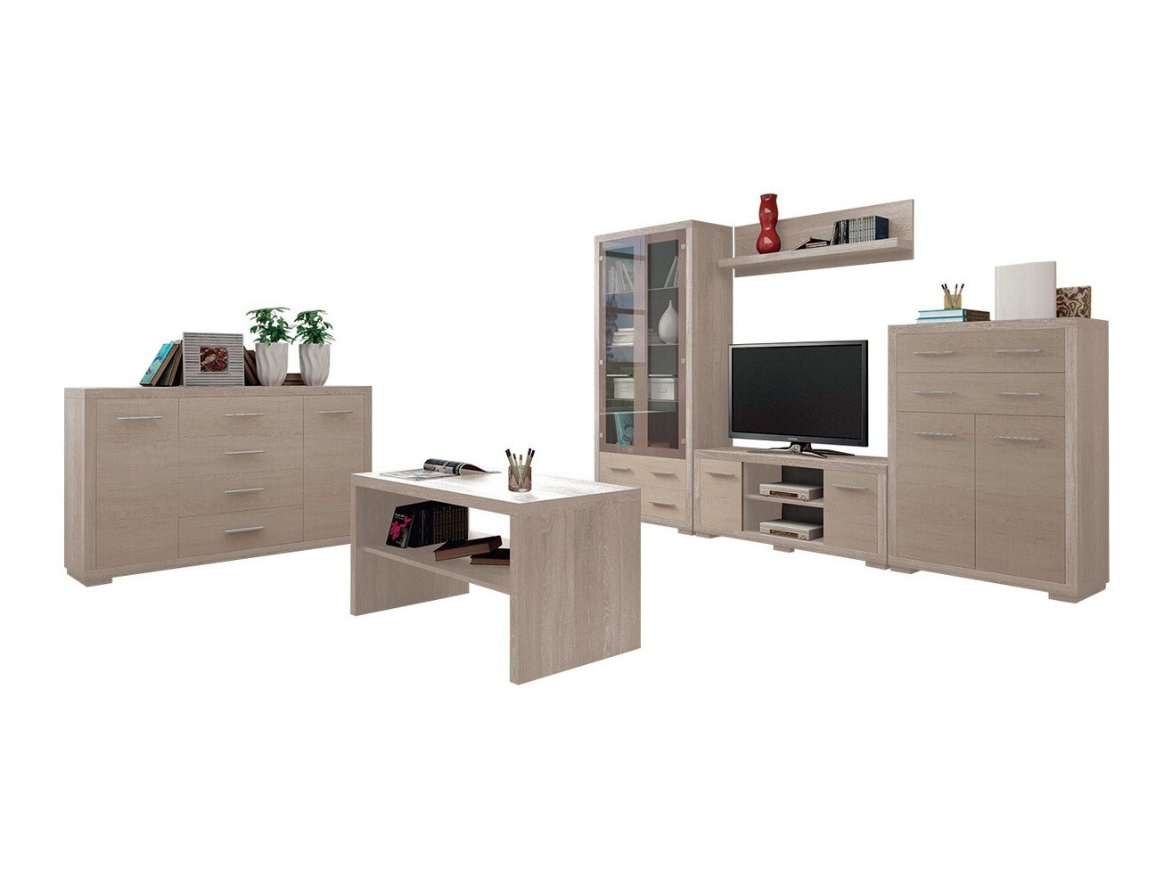 Conjunto de salón Fiomeri 128 (Roble Santana)