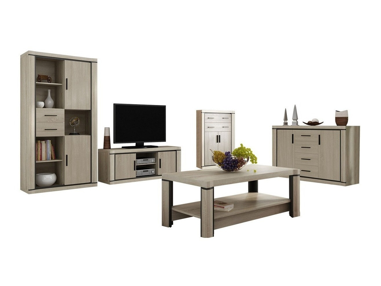 Conjunto de salón Lorelie 124 (Roble Sonoma)