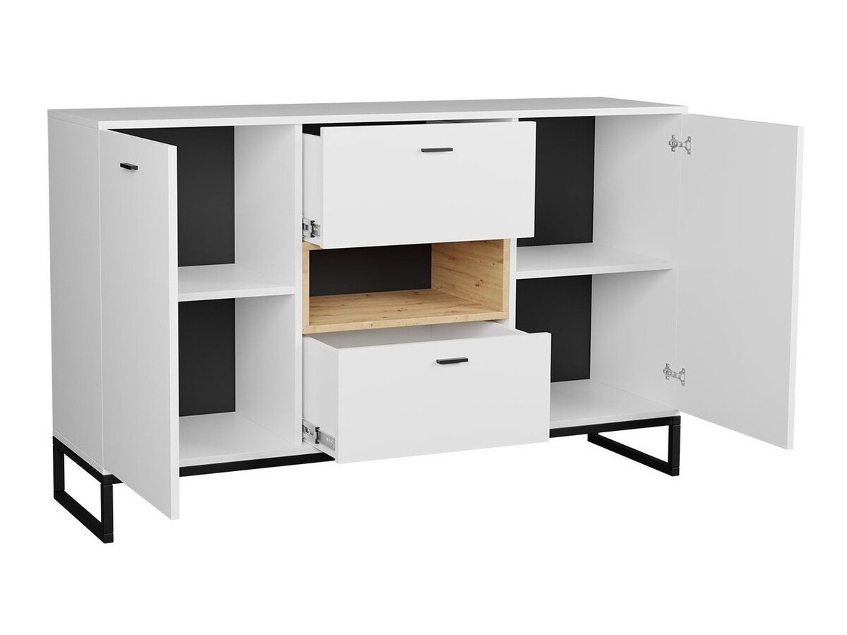 Conjunto de salón Baltesi 114 (Roble Artisan + Negro)