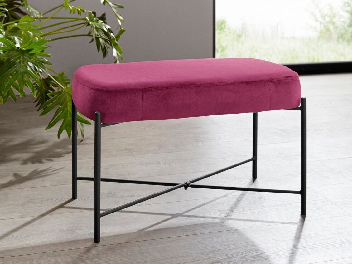 Banco tapizado Denton 226 (Rosa + Negro)