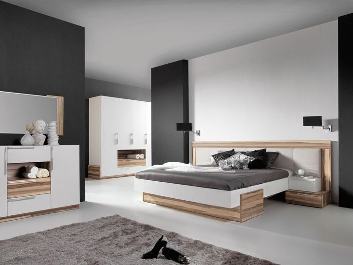 Mesilla de noche Omaha C104 (Blanco + Baltimore Nuez)