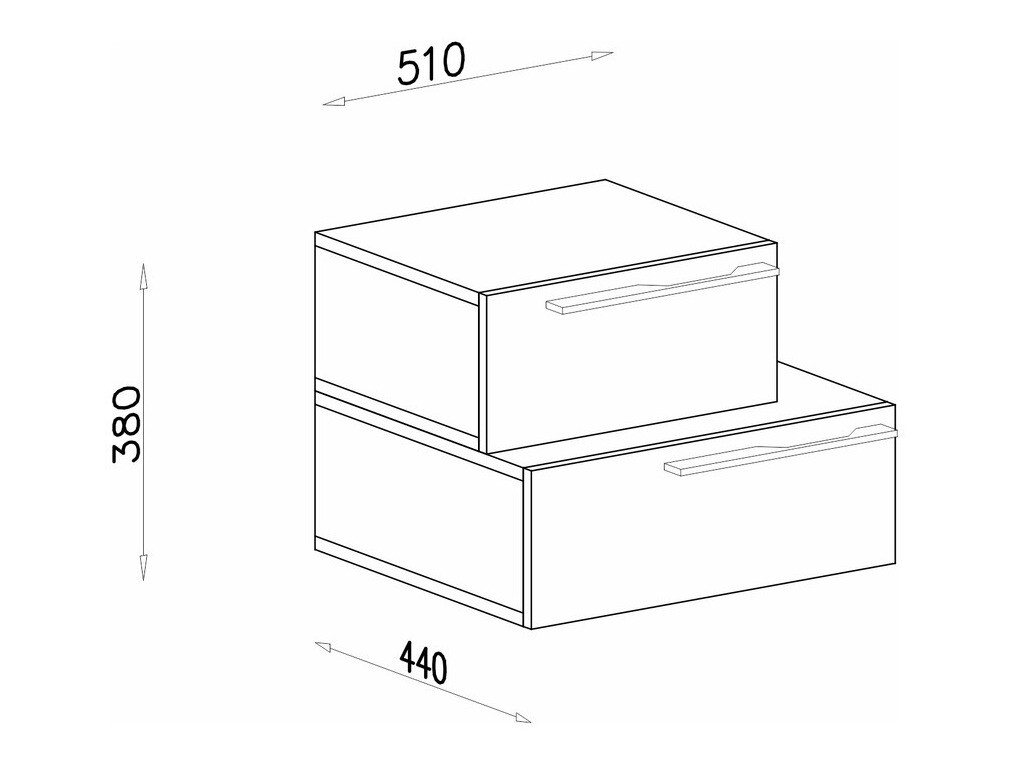 Mesilla de noche Omaha C104 (Blanco + Baltimore Nuez)