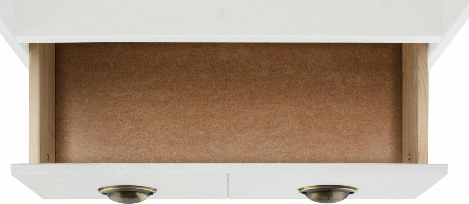 Armario de pie para baño Serelbu 105 (Blanco + De color marrón claro)