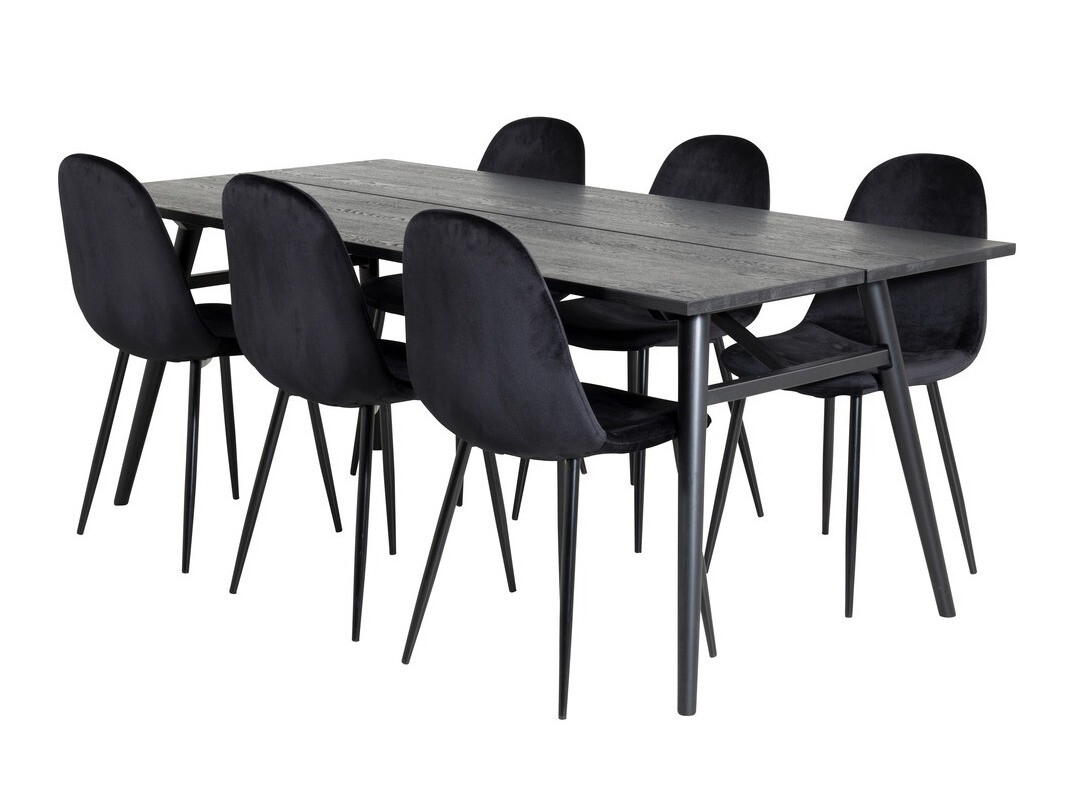 Conjunto de comedor Dallas 1786 (Negro)