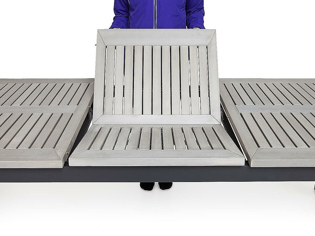 Conjunto de mesa y sillas Comfort Garden 1267 (Negro + Gris)