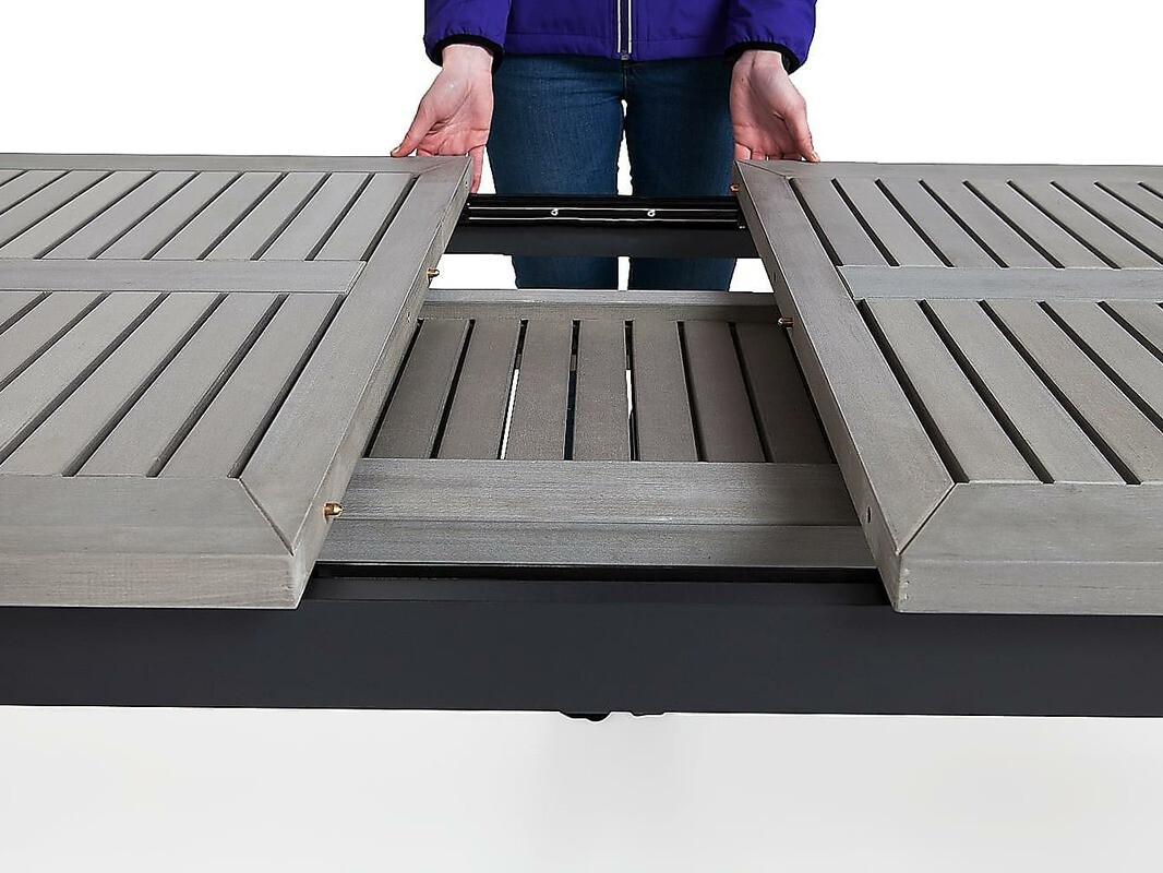 Conjunto de mesa y sillas Comfort Garden 1267 (Negro + Gris)