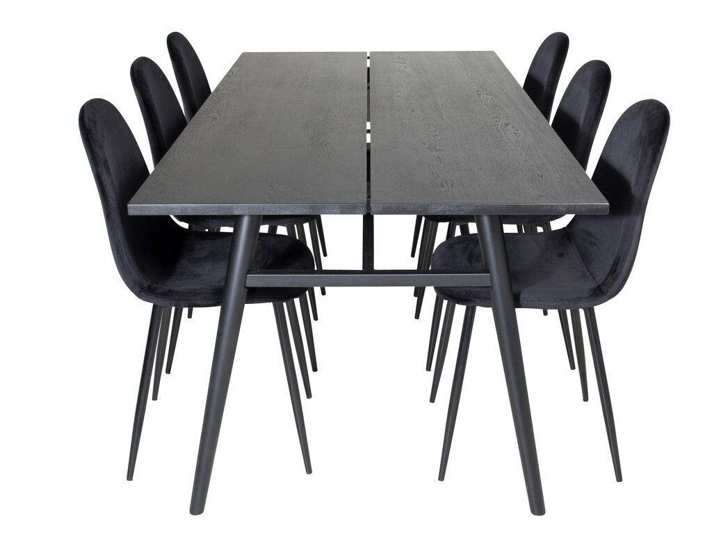 Conjunto de mesas y sillas para comedor Dallas 1786 (Negro)