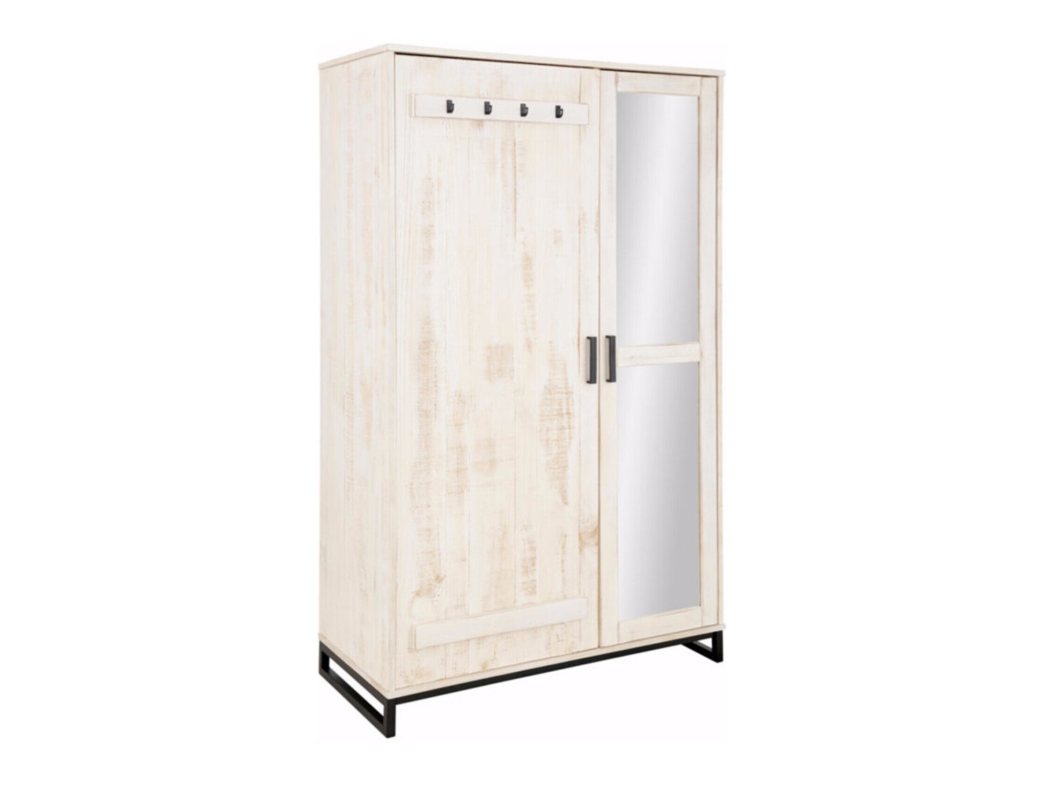 Armario Denton 219 (Blanco envejecido + Negro)