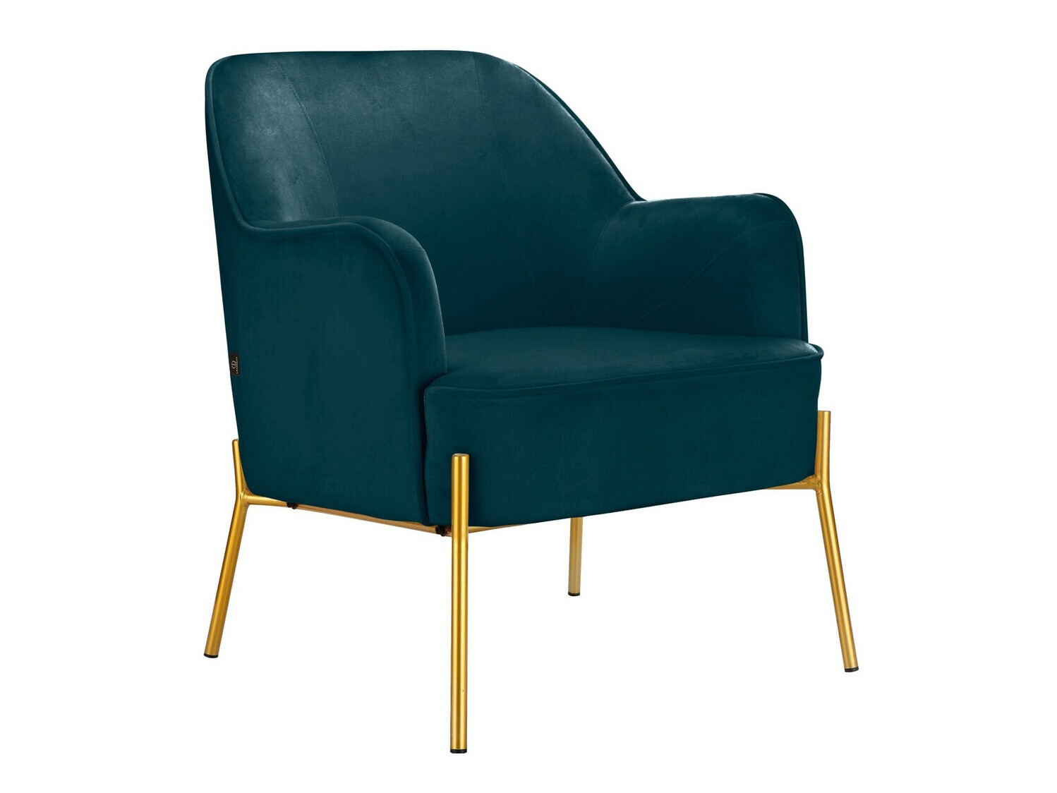Sillón Denton 597 (Dorado + Turquesa oscuro)