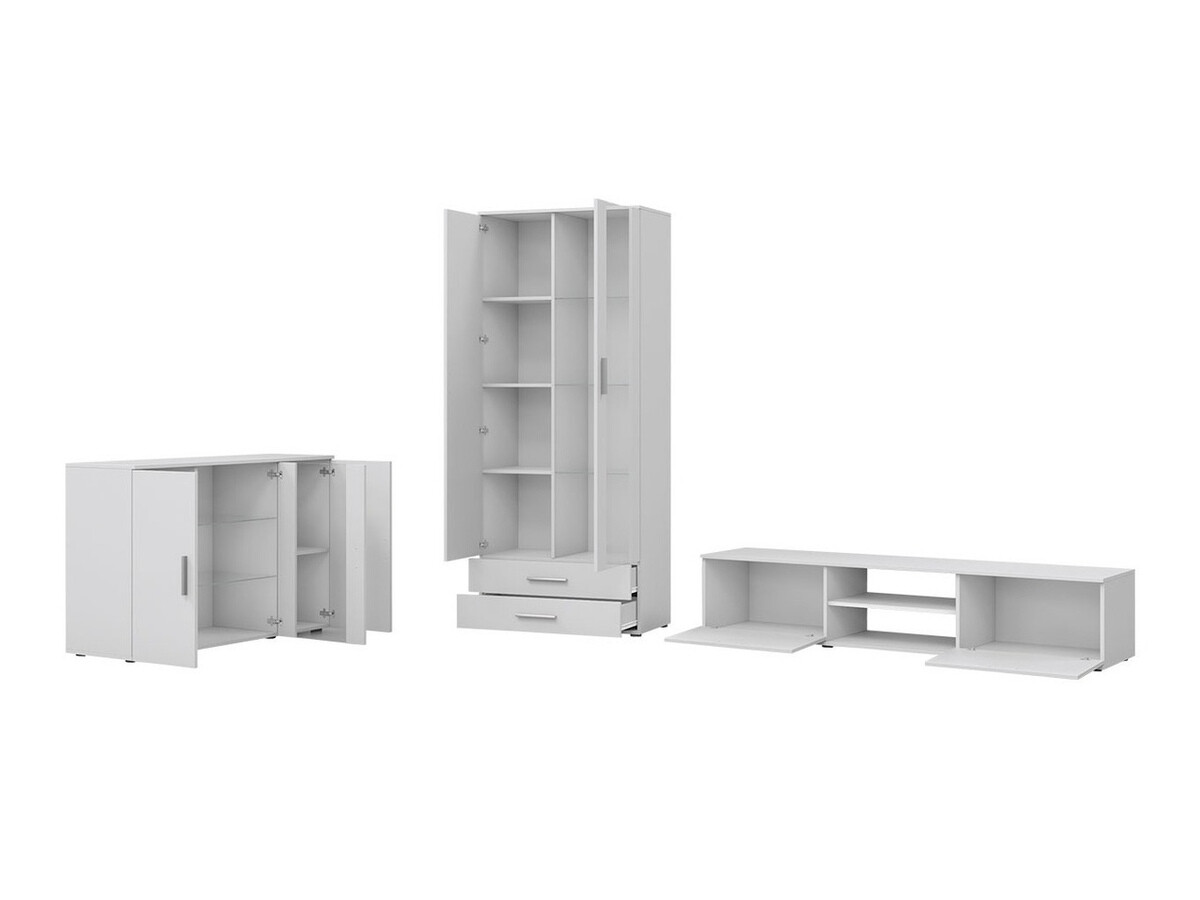 Conjunto de salón Tornola 116 (Blanco + Blanco brillante)