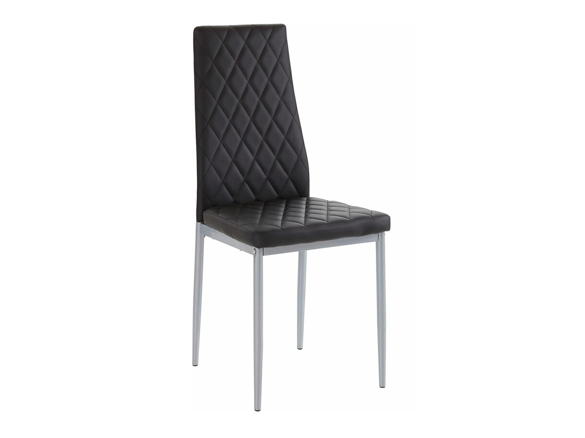 Conjunto de mesas y sillas para comedor Denton 601 (Negro + Plata)