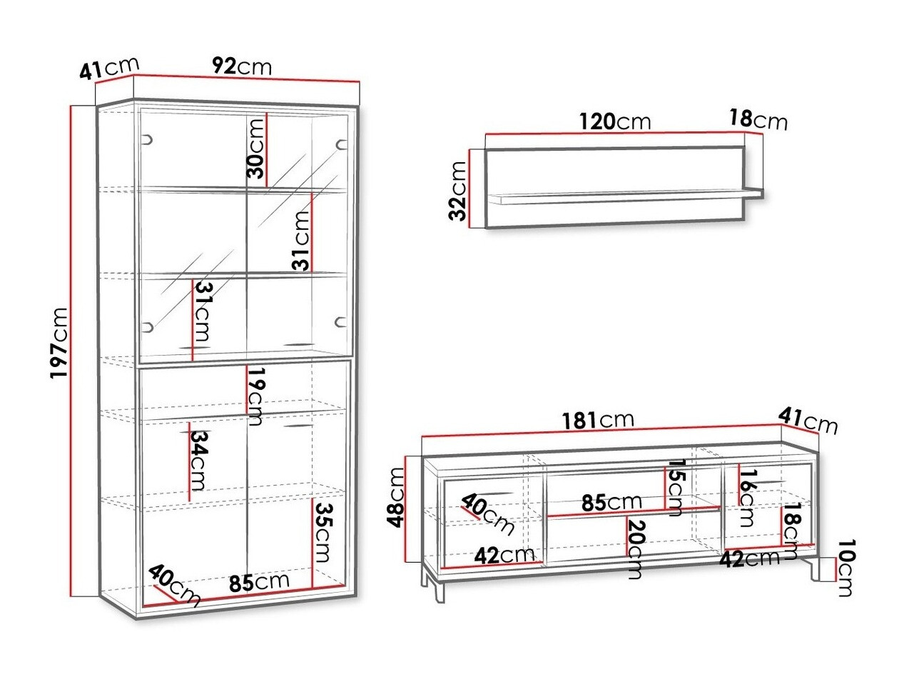 Conjunto de salón Etrmoni 119 (Luminoso madera)