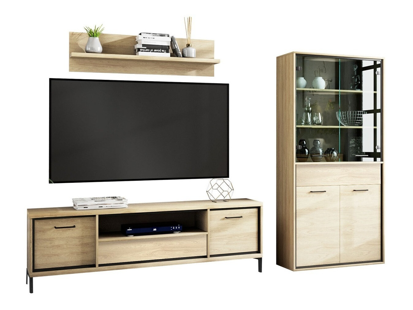 Conjunto de salón Etrmoni 119 (Luminoso madera)