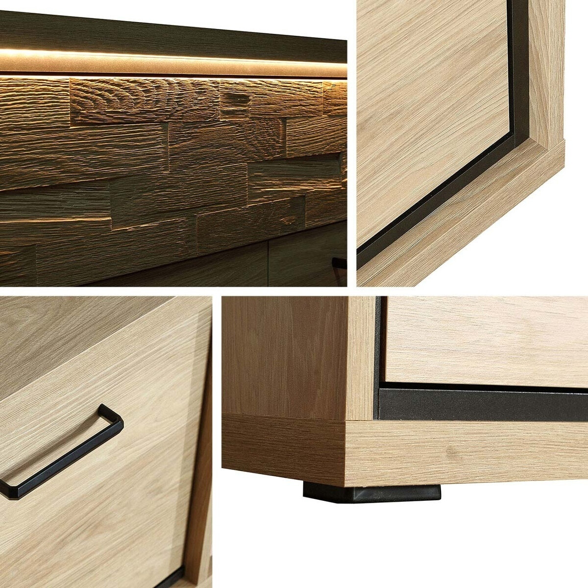 Conjunto de salón Etrmoni 119 (Luminoso madera)