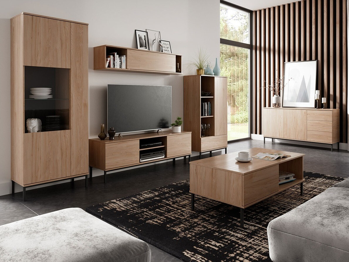 Conjunto de salón Lomsore 107 (Luminoso madera)