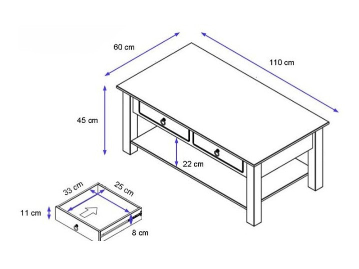 Mesa de centro Denton 120 (Luminoso madera)