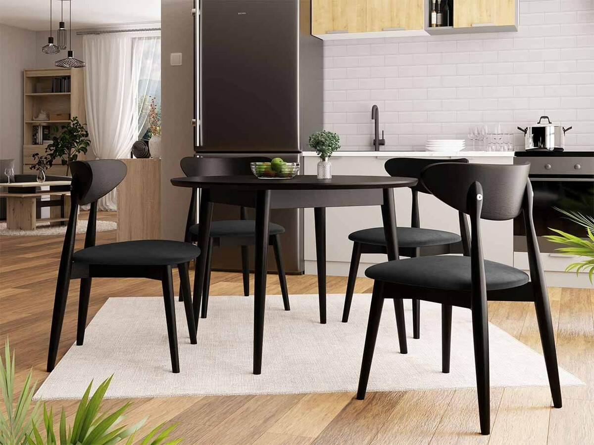 Silla Racine 110 (Negro + Magic Velvet 2219)