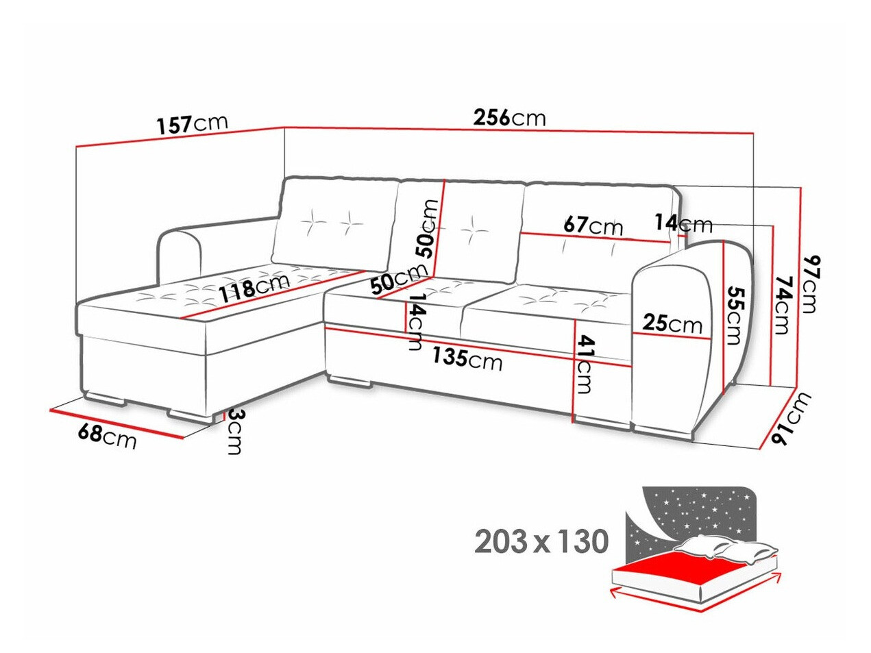 Sofá rinconero Muncie 109 (Manila 18)