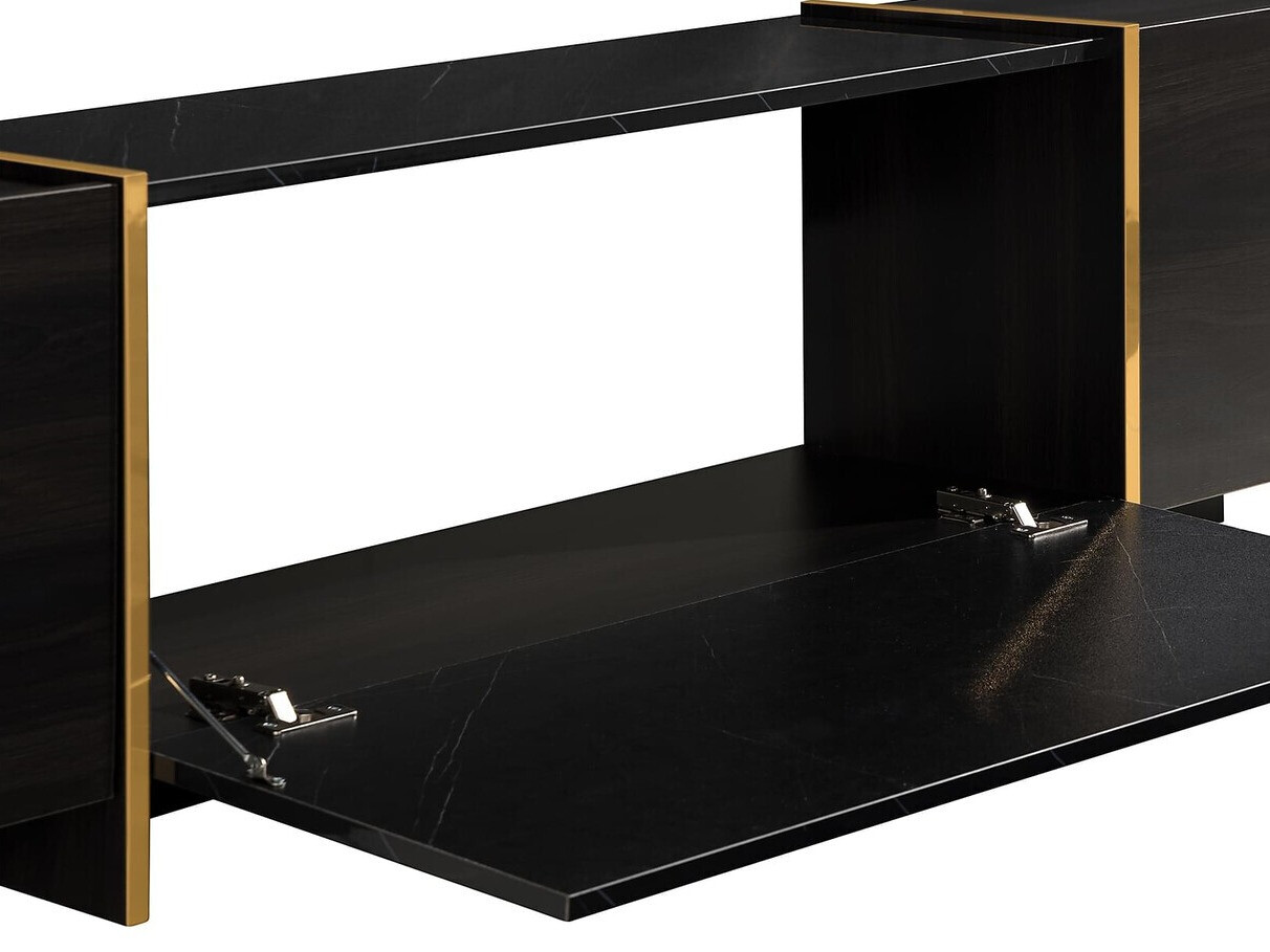 Conjunto de salón Springfield 270 (Negro + Dorado)