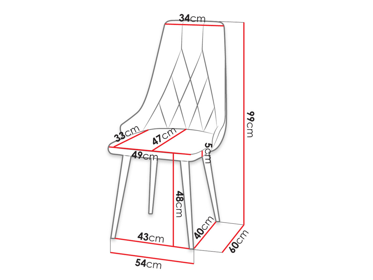 Silla Racine 112 (Negro + Magic Velvet 2258)