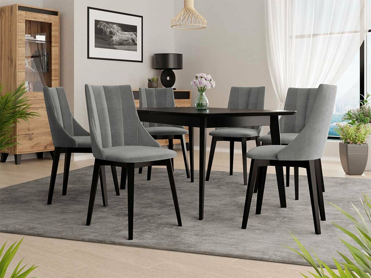 Silla Racine 114 (Negro + Magic Velvet 2217)