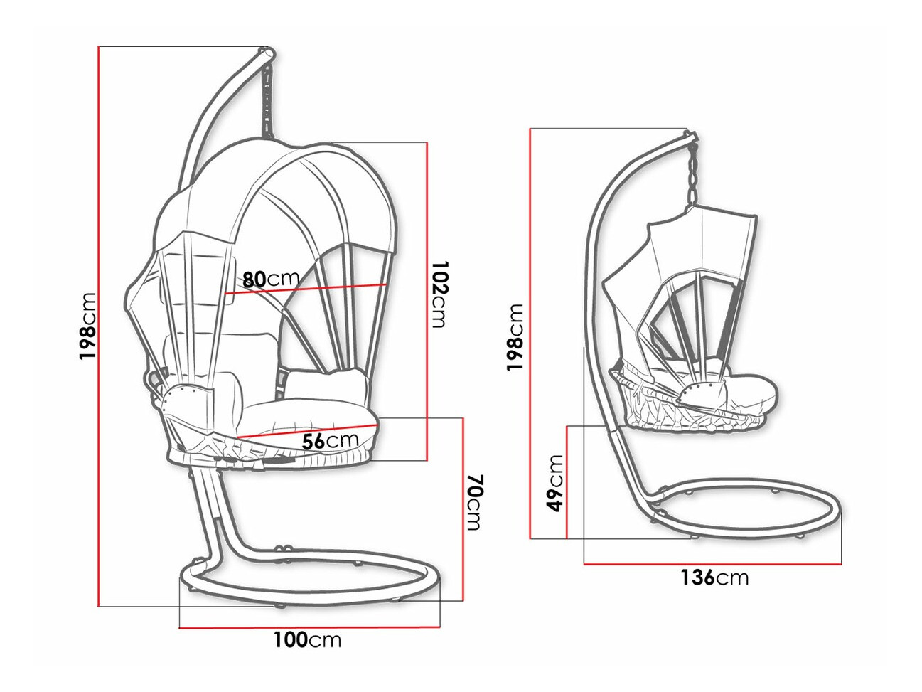 Silla colgante Comfivo 317