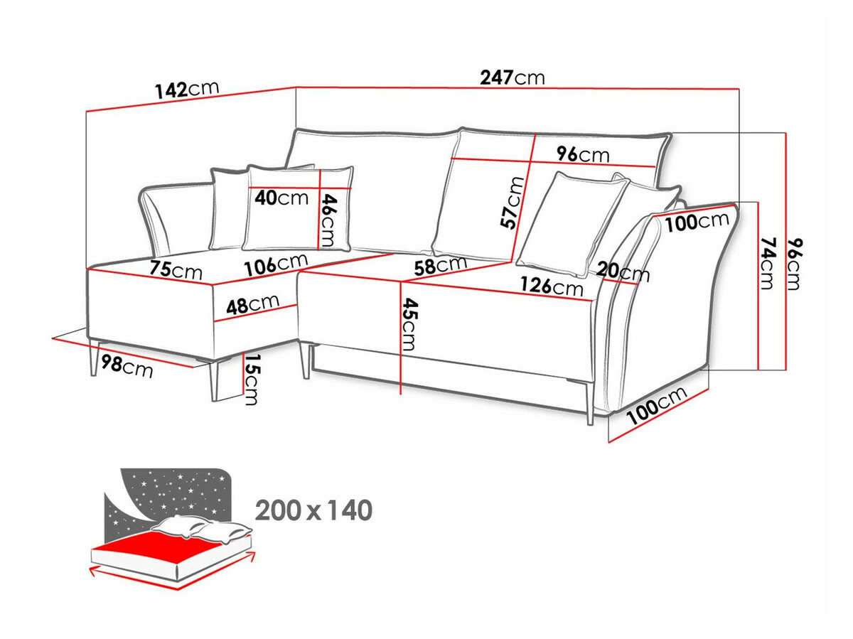 Sofá rinconero Providence 146 (Tiffany 8)