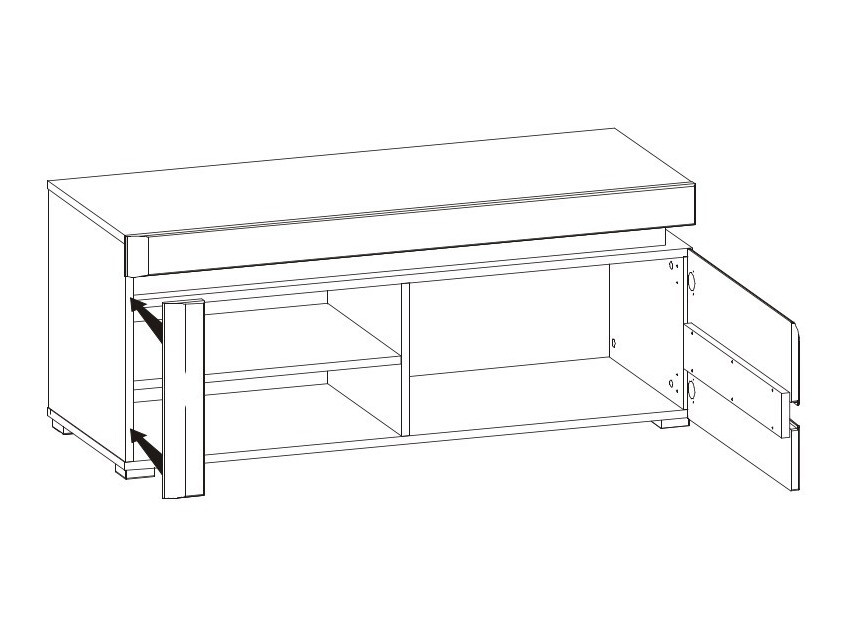 Mueble TV Revelmi 100 (Blanco brillante + Blanco)