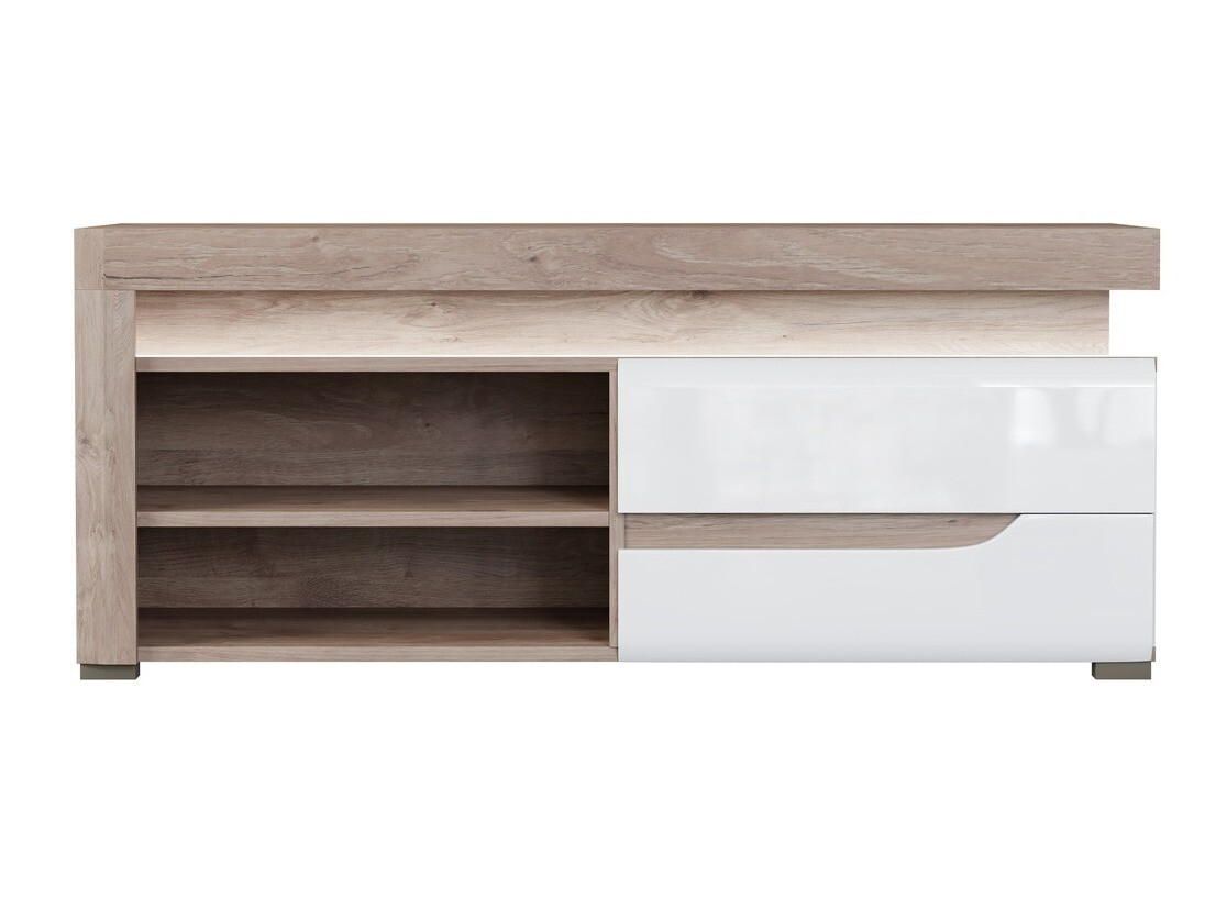 Mueble TV Revelmi 100 (Roble + Blanco brillante)