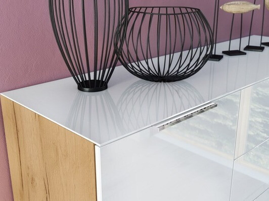 Cómoda Sacramento 302 (Blanco + Navarra roble)