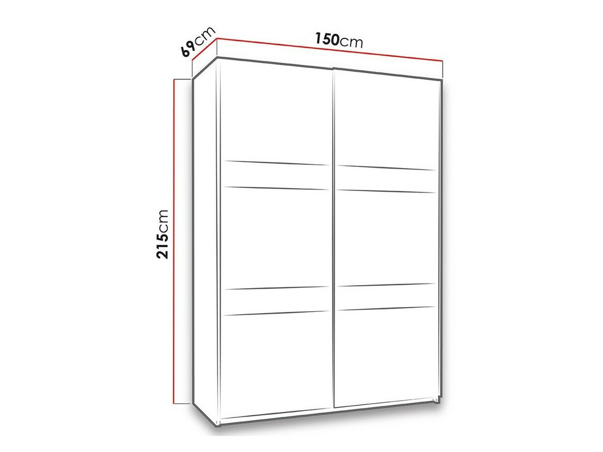 Armario Fivelbo 109 (Roble del Monastery + Negro brillante)