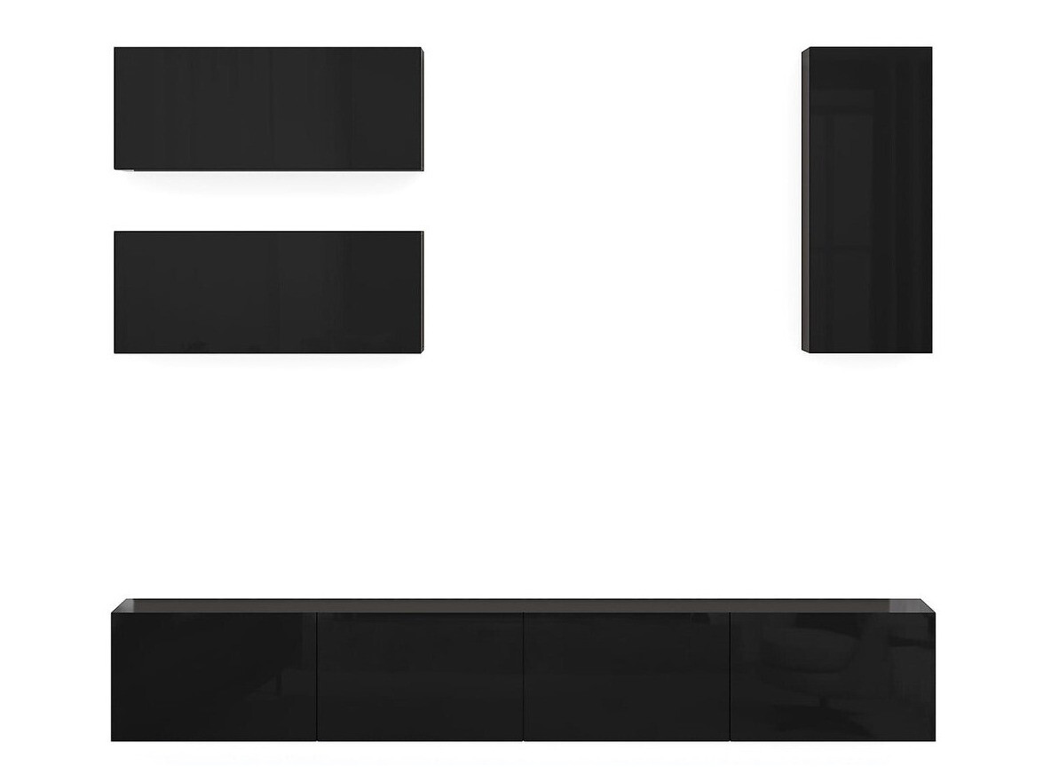 Conjunto de salón Springfield 271 (Negro + Negro brillante)