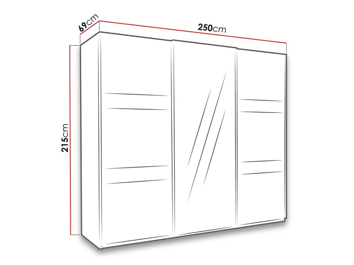 Armario Fivelbo 110 (Roble del Monastery + Negro brillante)