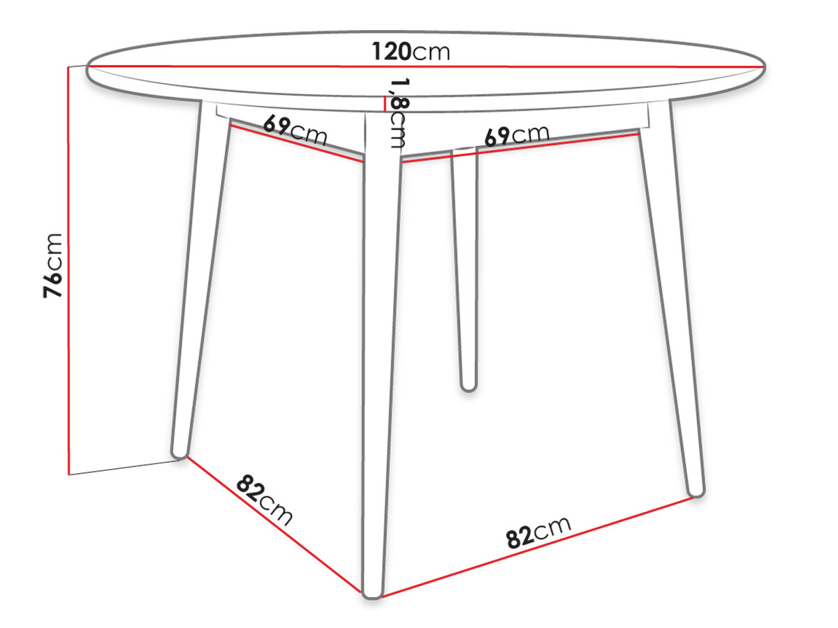 Conjunto de comedor Racine 134 (Marrón)