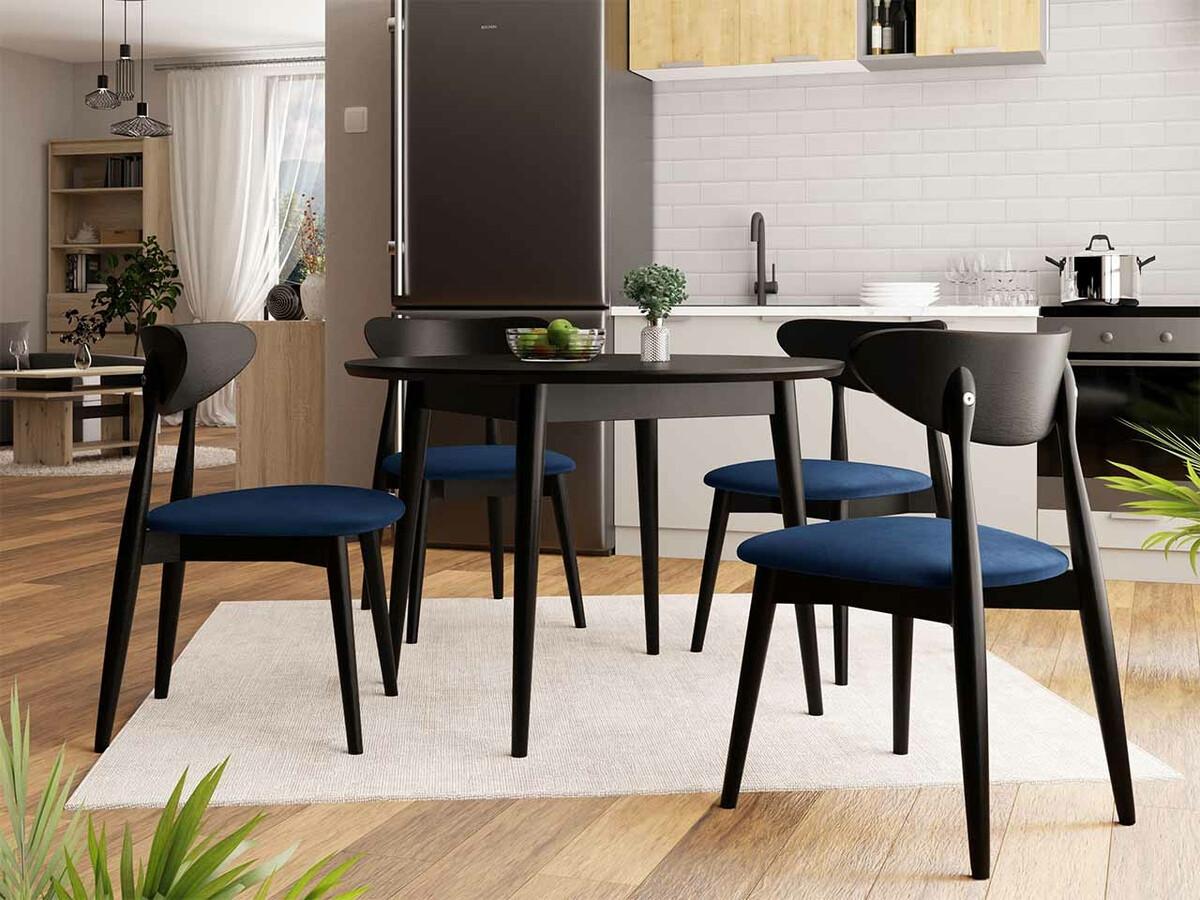 Conjunto de comedor Racine 134 (Negro)