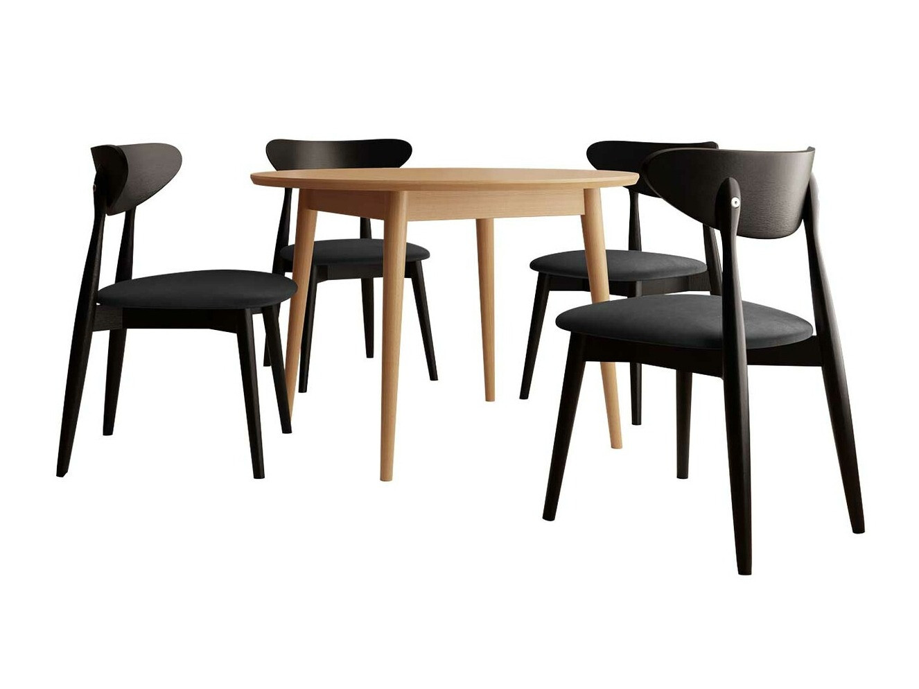 Conjunto de mesas y sillas para comedor Racine 134 (Marrón)