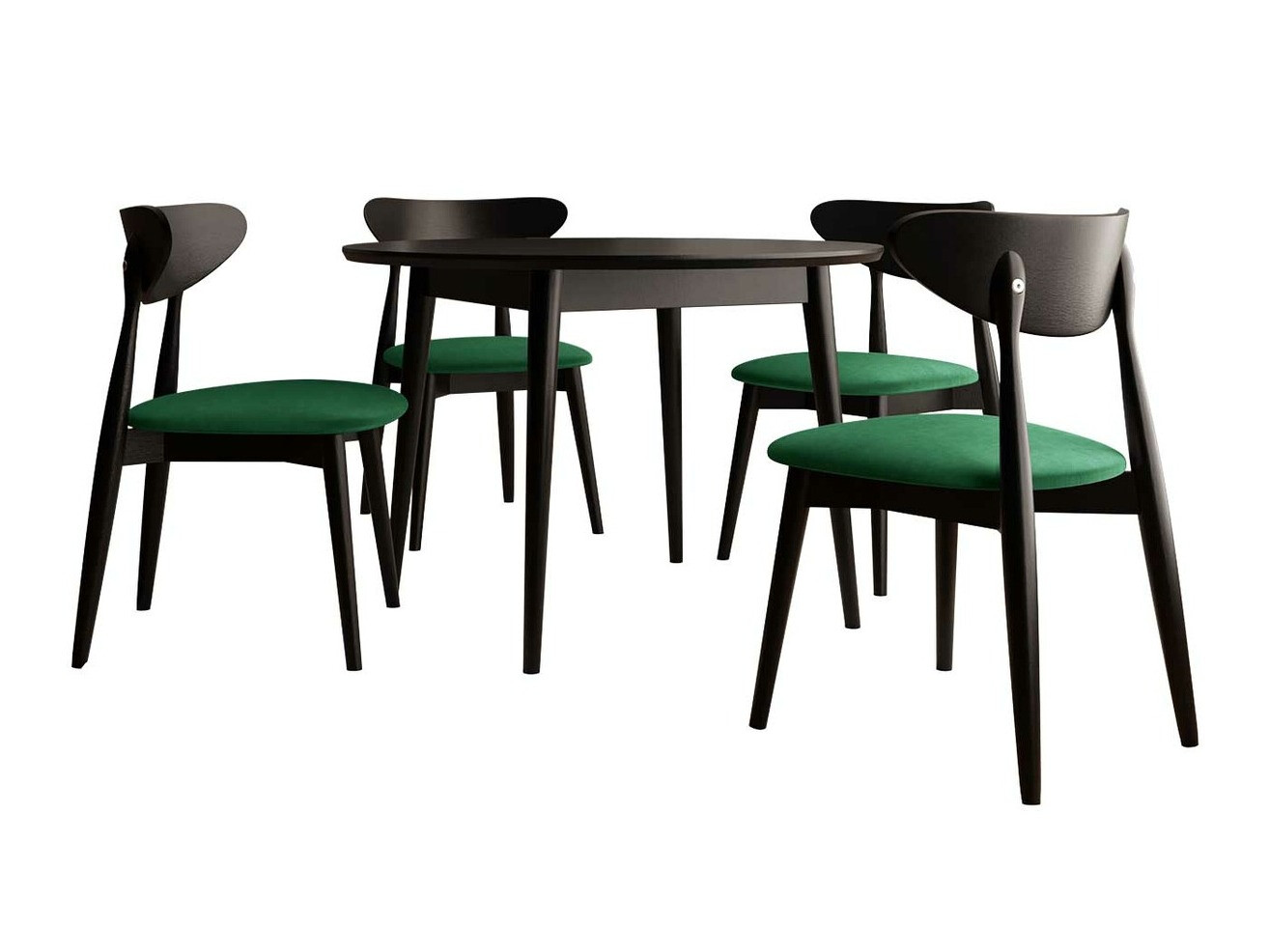 Conjunto de mesas y sillas para comedor Racine 134 (Negro)