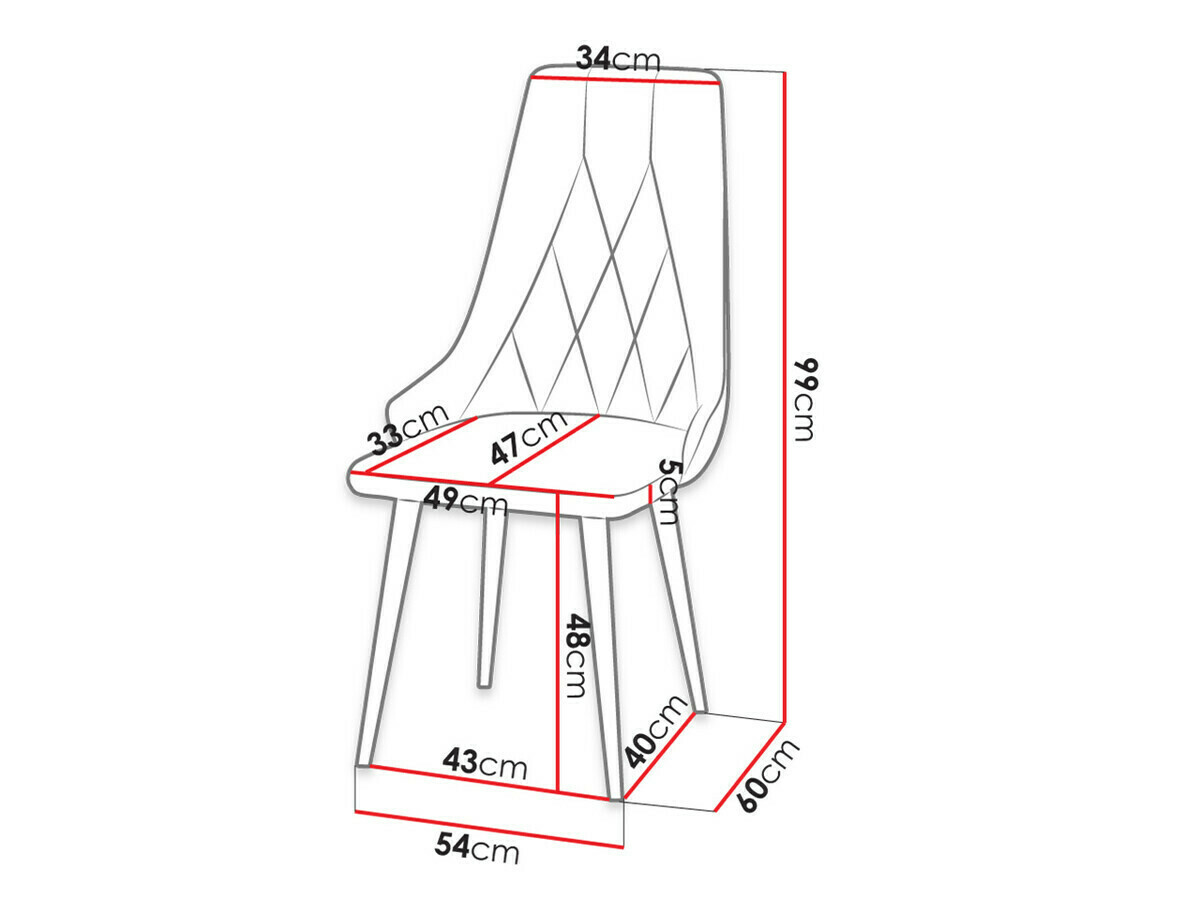 Conjunto de mesas y sillas para comedor Racine 125 (Negro + Magic Velvet 2219)