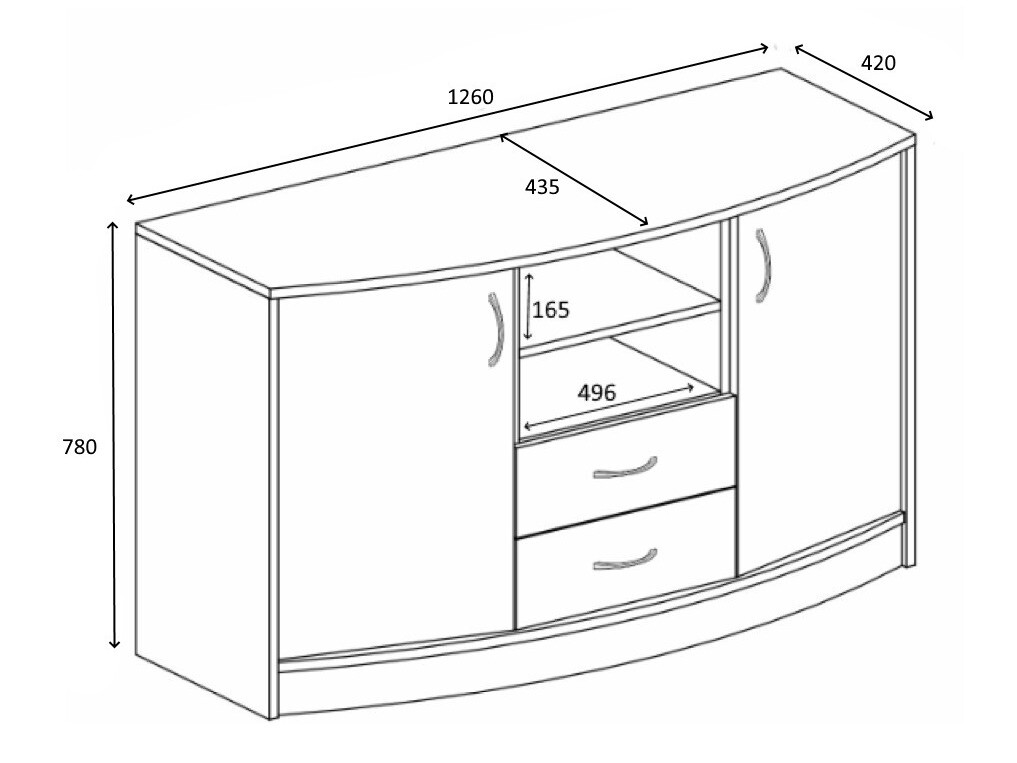 Conjunto de recibidor Omaha A113 (Roble Sonoma)