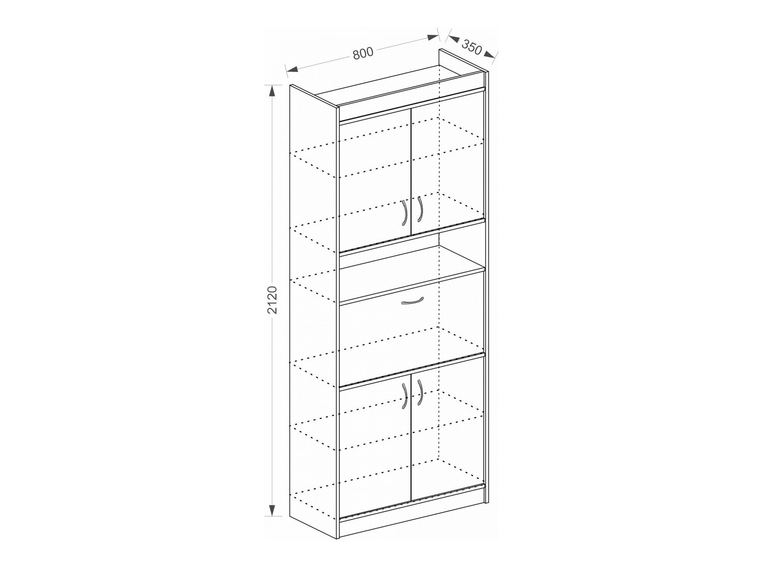 Estantería Omaha A106 (Roble Sonoma)