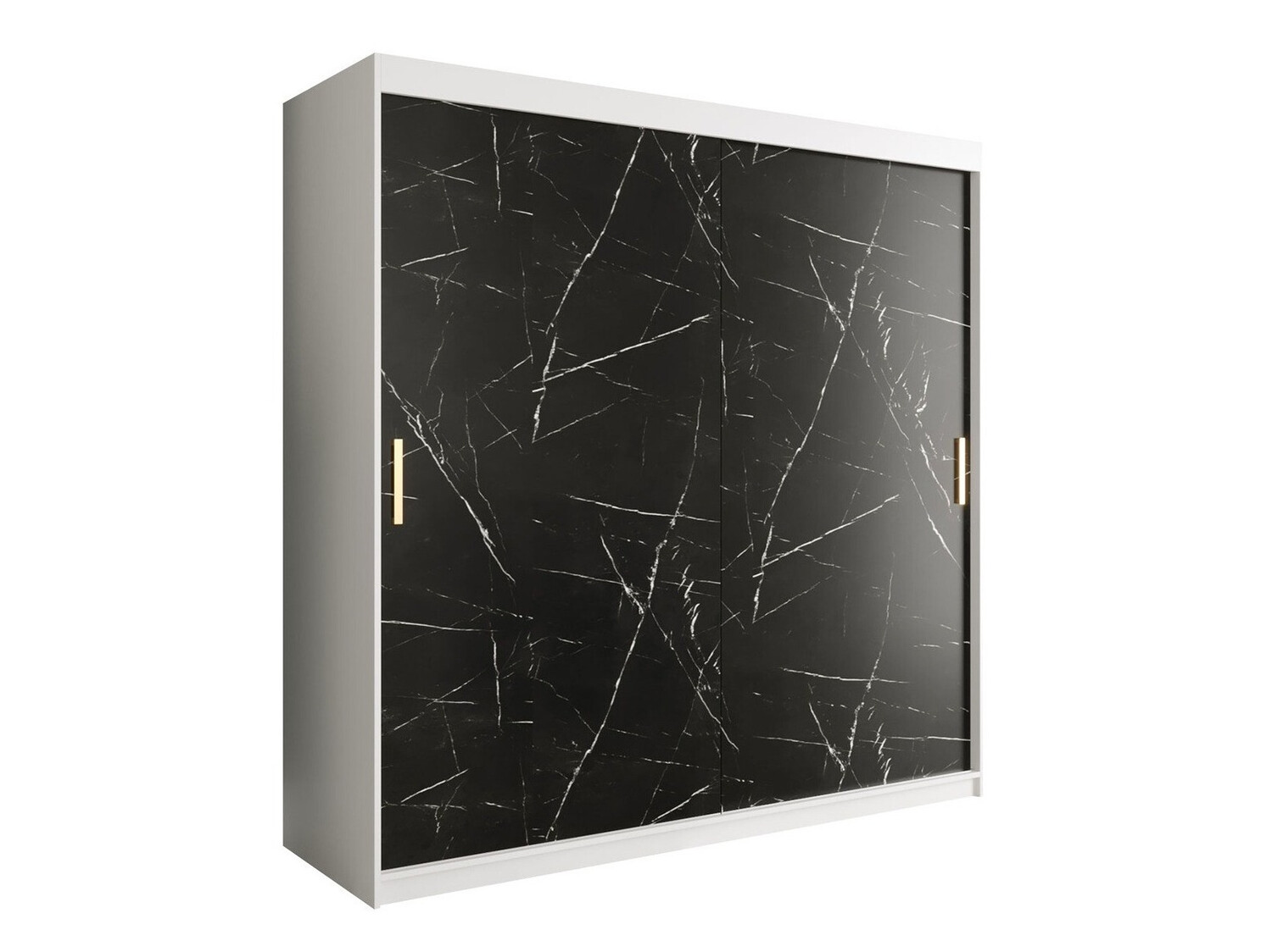 Armario Hartford 250 (Mate blanco + Mármol negro)