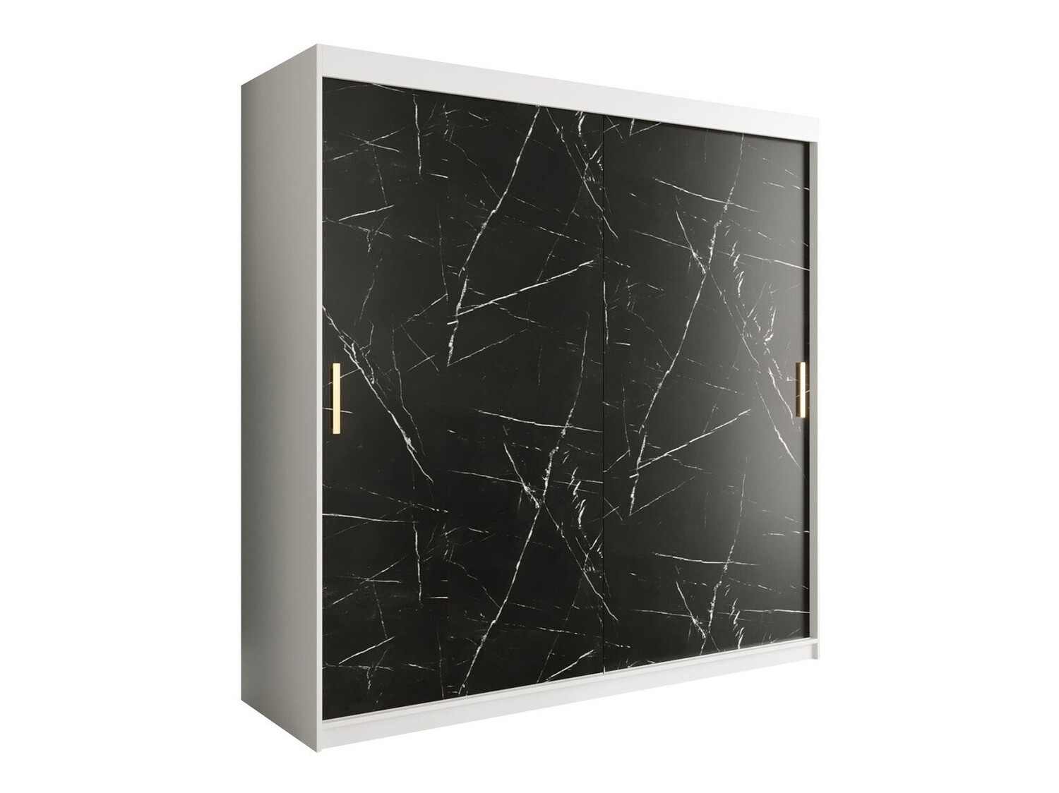 Armario Hartford 250 (Mate blanco + Mármol negro)