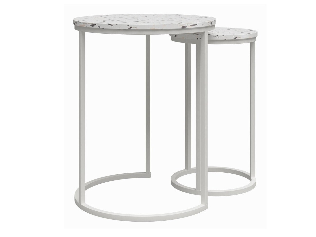 Conjunto de mesas auxiliares CosmoLiving by Cosmopolitan 121 (Terazzo + Blanco)