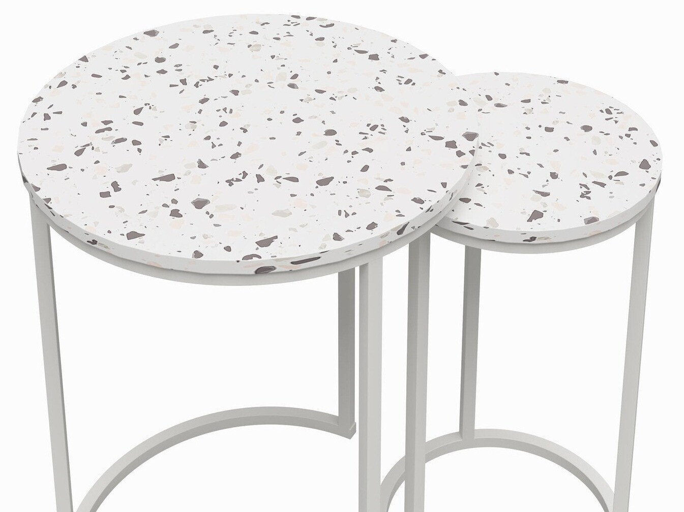 Conjunto de mesas auxiliares CosmoLiving by Cosmopolitan 121 (Terazzo + Blanco)